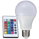 Ampoule led rgb avec t�l�commande, lumi�re multicolore, e27, int�rieur ? 5 w - ymyny