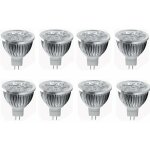 Ampoule led spot mr16 4w 12v - culot gu5. 3, 3000k, quivalent halogne 35w, pack de 8