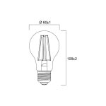 Ampoule led toledo retro satin� 2700k 827 a60 e27 8w sylvania 0029339