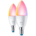 Ampoule moderne 2 ampoules flamme 40w c37 e14 - wiz