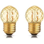Ampoules de nuit led g40 e27 de faible puissance 1w, ampoule d�corative en verre ambr� en forme de diamant ...