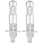 Ampoules de phares, 2x h1 6000k ultra white 100w kit d'ampoules de phares � led pour feux de croisement ...