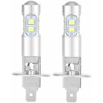 Ampoules de phares, 2x h1 6000k ultra white 100w kit d'ampoules de phares  led pour feux de croisement ...