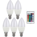 Ampoule rgb led e14 dimmable avec t�l�commande bougie avec changement de couleur, 4, 8 watts 470 lumens ...
