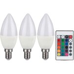 Ampoule rgb led e14 dimmable avec t�l�commande bougie avec changement de couleur, 4, 8 watts 470 lumens ...