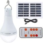 Ampoule solaire � trois niveaux, 9w, variable, avec capteur de lumi�re, portable, rechargeable, pour ...
