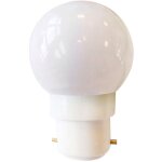 Ampoule sph�rique led 0, 8w - 50lm, couleur blanche en plastique, culot b22 pour guirlandes guinguettes ...