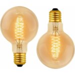 Aougo - ampoule vintage g80 e27 dimmable 40w blanc chaud 2700k, ac 220v, ampoules de dcoration  incandescenc ...