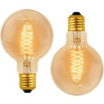 Aougo - ampoule vintage globe g80 e27 dimmable 40w blanc chaud 2700k, ac 220v, ampoules de dcoration ...