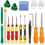 Amrinugl - 17 in 1 professionnel complet securite tournevis jeu bit kit d'outils de reparation pour nintendo ...