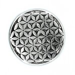 Ancient wisdom - porte - encens fleur de vie en aluminium poli 11cm - vendu par 1