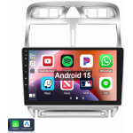 Android 15 apple carplay autoradio gps wifi pour peugeot 307 2002 - 2013 1 + 32g
