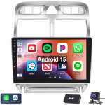 Android 15 apple carplay autoradio gps wifi pour peugeot 307 2002 - 2013 1 + 32g dab cam