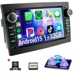 Autoradio android 15 avec apple carplay pour opel astra h, corsa c / d, meriva, zafira b - 2 + 32g cam ...