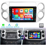 Android 15 pour vw tiguan 5n 2007 - 2016 golf plus navigation carplay gps usb type - c 2 + 64 go