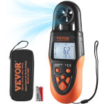 Anemometre portable - 10 ? a 60 ? mesure vitesse du vent, temperature du vent, flux deair, refroidissement ...