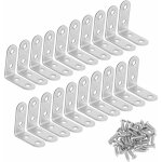 Aougo - angle droit support inox 90 degrés support de coin support d'angle en forme de l 20 pcs fixation ... Aougo - angle droit support inox 90 degrés support de coin support d'angle en forme de l 20 pcs fixation ...