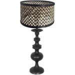 Anne lighting - lampe de table - lyons - noir - bambou bois - �
