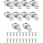 Anneaux d'arrimage en d pour remorque avec fixation au sol capacit de 580 kg - 10pcs