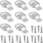 Anneau arrimage avec supports et vis (lot de 8) - 47406mm - supporte 400 kg - fixation inox pour scuriser ...