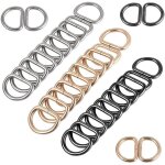 Anneau en d, boucle demi - anneau, boucle � anneau en d en m�tal, 30 pi�ces pour colliers, mousquetons, ...