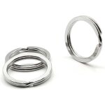 Anneaux porte - cl�s 30mm �, conception plate, 2, 5mm de large, nickel� acier tremp� [25 pi�ces]