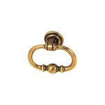 Anneau tombant, zamak bronze brillant, h. 48mm, l. 55mm, 1 pice avec visserie.