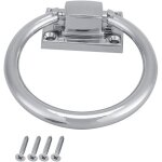 Anneau de traction poign�e de porte acier inoxydable argent brillant anneau de traction en m�tal chrom� ...