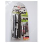 Mini lampe torche led cob 175lm noir � piles 3xaaa (incluses) port�e 30m autonomie 8h 9leds ip54 action9 ...