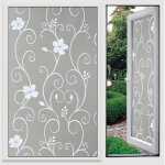 Anti - uv 45 x 200 cm, fleur blanche, film fenetre anti regard adhesif pour vitre brise vue electrostatique ...