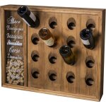 Antic line crations - range bouteilles mural en bois 16 bouteilles avec rserve bouchons