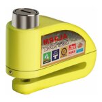 Jusch - antivol, adapt  tous types de deux - roues, avec alarme 110db, bloque disque avec fil, jaune ...