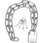 Antivol � cha�ne de v�lo de 100 cm, cha�ne de s�curit�, antivol de moto, en acier inoxydable avec cadenas ...
