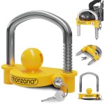 Antivol verrou d'attelage de remorque universel t�te d'attelage 50 mm cadenas remorque avec anneau 2 ...