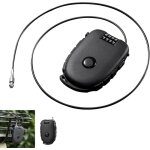 Antivol r�tractable � code 4 chiffres, cadenas c�ble antivol casque moto v�lo valise sac abs acier inoxydable ...