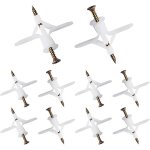 Aougo ? 100 chevilles en plastique pour plaque de pl�tre ? 100 vis incluses ? fixations murales creuses ...