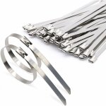 100 pièces attaches de câble robustes, collier de serrage inox en acier inoxydable serre - câbles acier ... 100 pièces attaches de câble robustes, collier de serrage inox en acier inoxydable serre - câbles acier ...