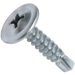 Aougo - lot de 100 vis � t�le autoperceuses �4. 2x19mm � t�te large bomb�e - � empreinte ph / cruciforme ...