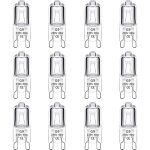 Aougo - lot de 12 ampoule halog�ne g9 40w 230v dimmable 0 - 100%, 480lm, blanc chaud 2700k, g9 bi - pin ...