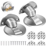 Aougo - lot de 2 butoirs de porte magn�tiques magn�tiques en acier inoxydable bross� - invisibles - r�sistants ...