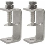 Lot de 2 colliers de serrage en c robustes en acier inoxydable 304 de 65 mm de large, ouverture de mâchoire, ... Lot de 2 colliers de serrage en c robustes en acier inoxydable 304 de 65 mm de large, ouverture de mâchoire, ...