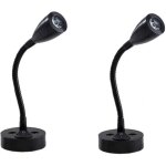 Aougo - 2 pices lampes de lecture spot led 12v interrupteur rglable lampe de chevet murale lumire ...