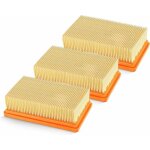 Lot de 3 filtres plats plisss pour aspirateur karcher mv4 mv5 mv6 wd4 wd5 wd6 - s 2. 863 - 005. 0