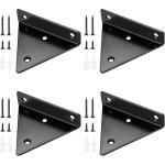 Aougo - 4 pi�ces supports d'�tag�re flottants, supports � tablettes muraux triangulaires invisibles, ...