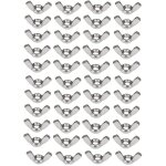 Aougo - 50 x 304 jeu d'�crous � oreilles en acier inoxydable m6 (1 / 4 pouce) �crou papillon mat�riel ...