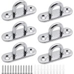 Aougo - 6 pices plaques  ?illets plaque de couverture en acier inoxydable plaque de mt de 5mm crochets ...