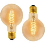 Aougo - ampoule vintage g80 e27 dimmable 40w blanc chaud 2700k, ac 220v, ampoules de d�coration � incandescenc ...
