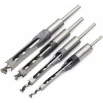 Aougo - jeu de 4 bdanes forets  trou carr, bdanes creux en acier outils de menuiserie set (1 / 4 ...