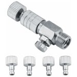 Raccord métallique à déconnexion pour aérographe, 4 raccords mâles - femelles 1 / 8' pour connecter un ... Raccord métallique à déconnexion pour aérographe, 4 raccords mâles - femelles 1 / 8' pour connecter un ...