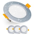 Aougo - spot led encastrable downlight led spots de plafond ip54 pour salle de bain, locaux humides, ...